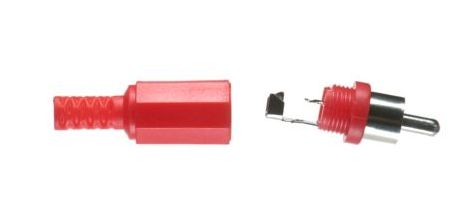 RCA Tulp connector 2-polig male rood 04